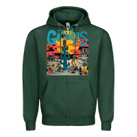 Sports Green growlers Zipper Hoodie - DesignPulse