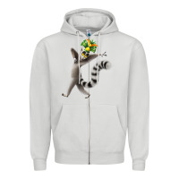 Dove Grey All Hail King Julien Zipper Hoodie - DesignPulse