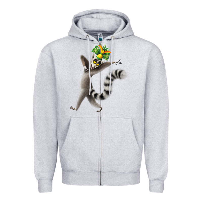 All Hail King Julien Zipper Hoodie by DesignPulse | Teevron