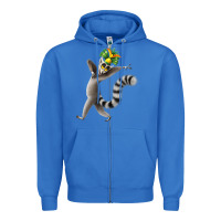 True Royal All Hail King Julien Zipper Hoodie - DesignPulse