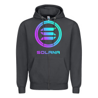 Smoke solana crypto sol coin blockchain decentralized application long sleev Zipper Hoodie - DesignPulse