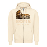 Sandshell Cool Vintage Roma Italia Colosseum Souvenirs, Rome Italy Pullover Hood Zipper Hoodie - DesignPulse