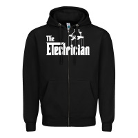 Black the electrician the godfather parody design hipste Zipper Hoodie - PixelWave