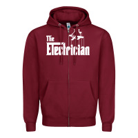 Burgundy the electrician the godfather parody design hipste Zipper Hoodie - PixelWave