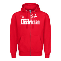 Red the electrician the godfather parody design hipste Zipper Hoodie - PixelWave