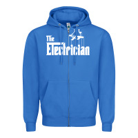True Royal the electrician the godfather parody design hipste Zipper Hoodie - PixelWave