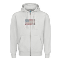Dove Grey Bar Harbor Maine USA American Flag Established ME Vintage Zipper Hoodie - PixelWave