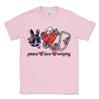 Bubblegum Pink peace love nursing Classic Tee - SublimationCraftShop