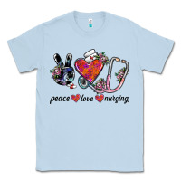 Dusty Blue peace love nursing Classic Tee - SublimationCraftShop