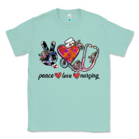 Seafoam peace love nursing Classic Tee - SublimationCraftShop