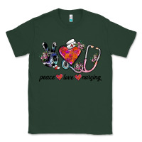 Sports Green peace love nursing Classic Tee - SublimationCraftShop