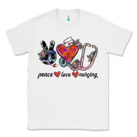 White peace love nursing Classic Tee - SublimationCraftShop