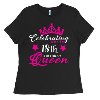 Black Celebrating With the 18th Birthday Queen Ladies Tee - Bettercallsaul