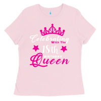 Bubblegum Pink Celebrating With the 18th Birthday Queen Ladies Tee - Bettercallsaul
