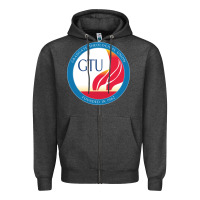 Charcoal Heather graduate, theological, education (GTU) Zipper Hoodie - PixelWave