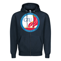 Navy graduate, theological, education (GTU) Zipper Hoodie - PixelWave