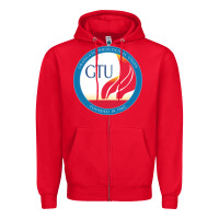 Red graduate, theological, education (GTU) Zipper Hoodie - PixelWave
