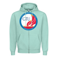 Seafoam graduate, theological, education (GTU) Zipper Hoodie - PixelWave
