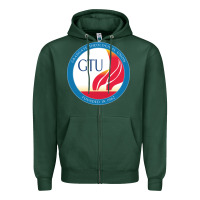 Sports Green graduate, theological, education (GTU) Zipper Hoodie - PixelWave