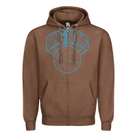 Chestnut bing bong vintage distressed Zipper Hoodie - PixelWave