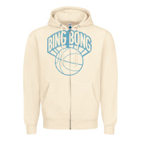 Sandshell bing bong vintage distressed Zipper Hoodie - PixelWave