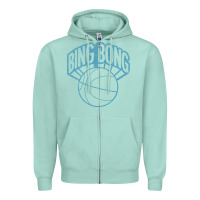 Seafoam bing bong vintage distressed Zipper Hoodie - PixelWave