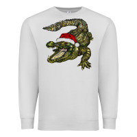 Dove Grey Christmas alligator Premium Sweatshirt - BarkalooDesign