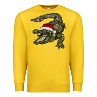 Lemon Christmas alligator Premium Sweatshirt - BarkalooDesign