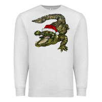 Oatmeal Heather Christmas alligator Premium Sweatshirt - BarkalooDesign