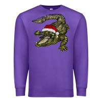 Purple Christmas alligator Premium Sweatshirt - BarkalooDesign