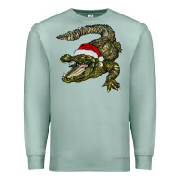 Seafoam Christmas alligator Premium Sweatshirt - BarkalooDesign