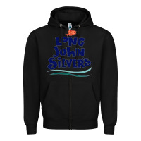 Black #long john silvers Zipper Hoodie - PixelWave