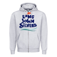 Heather Grey #long john silvers Zipper Hoodie - PixelWave