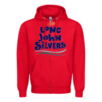 Red #long john silvers Zipper Hoodie - PixelWave