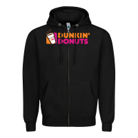 Black Dunkin'donuts Zipper Hoodie - PixelWave