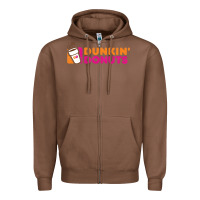Chestnut Dunkin'donuts Zipper Hoodie - PixelWave