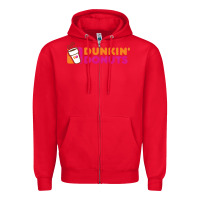 Red Dunkin'donuts Zipper Hoodie - PixelWave