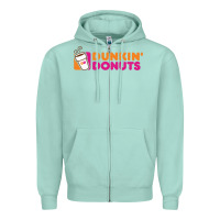 Seafoam Dunkin'donuts Zipper Hoodie - PixelWave