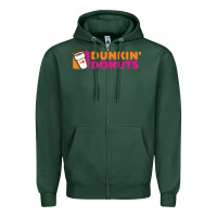 Sports Green Dunkin'donuts Zipper Hoodie - PixelWave
