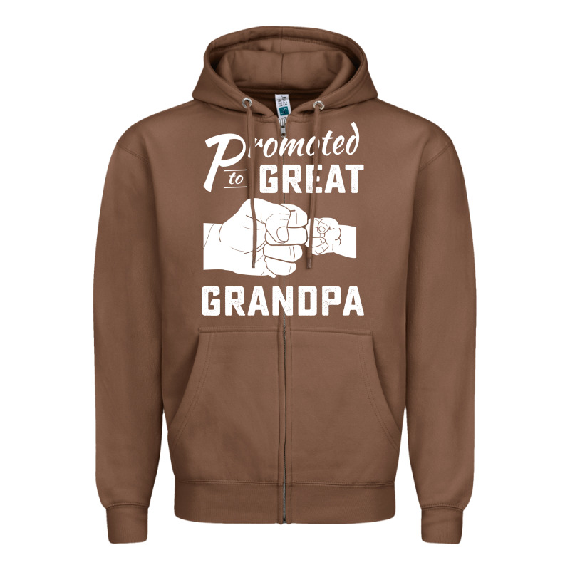 Promoted To Great Grandpa Zipper Hoodie by PixelWave | Teevron