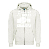 Oatmeal Heather Promoted to Great Grandpa Zipper Hoodie - PixelWave