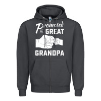Smoke Promoted to Great Grandpa Zipper Hoodie - PixelWave