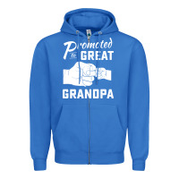 True Royal Promoted to Great Grandpa Zipper Hoodie - PixelWave
