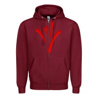 Burgundy asl (american sign language) tshirt  i love you classic Zipper Hoodie - PixelWave