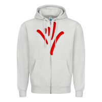 Dove Grey asl (american sign language) tshirt  i love you classic Zipper Hoodie - PixelWave