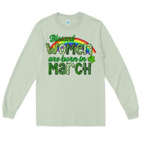 Matcha Blessed women are born in March Long Sleeve Tee - CowGirlArtShop
