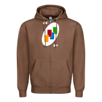 Chestnut Uno Card Game Draw Four Zipper Hoodie - PixelWave