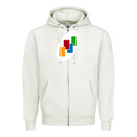 Oatmeal Heather Uno Card Game Draw Four Zipper Hoodie - PixelWave