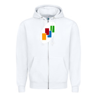 White Uno Card Game Draw Four Zipper Hoodie - PixelWave