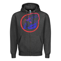 Charcoal Heather cool whip vintage design   80s aesthetic Zipper Hoodie - PixelWave